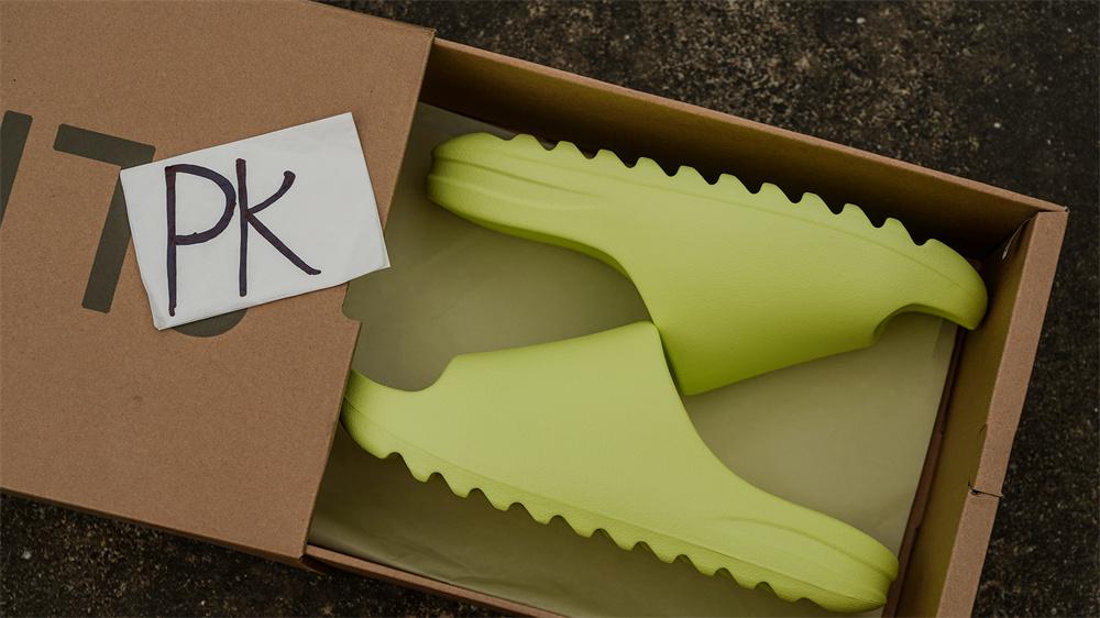 PK GOD adidas Yeezy Slide Glow Green Frosted RETAIL MATERIALS READY TO SHIP